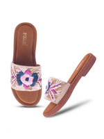 Load image into Gallery viewer, Flower 1 Handcrafted Floral Embroidered Flats