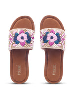 Load image into Gallery viewer, Flower 1 Handcrafted Floral Embroidered Flats