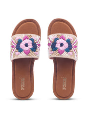 Flower 1 Handcrafted Floral Embroidered Flats