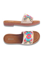 Load image into Gallery viewer, Flower 1 Handcrafted Floral Embroidered Flats