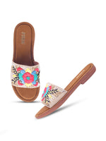 Load image into Gallery viewer, Flower 1 Handcrafted Floral Embroidered Flats