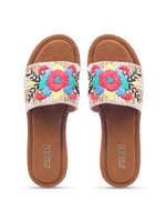 Load image into Gallery viewer, Flower 1 Handcrafted Floral Embroidered Flats
