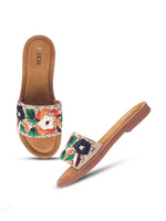 Load image into Gallery viewer, Flower 2 Handcrafted Floral Embroidered Flats