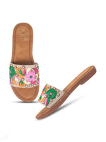 Load image into Gallery viewer, Flower 2 Handcrafted Floral Embroidered Flats