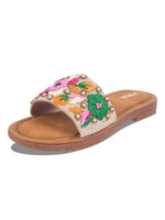Load image into Gallery viewer, Flower 2 Handcrafted Floral Embroidered Flats