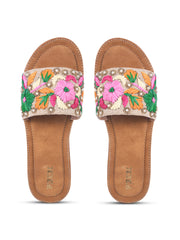 Flower 2 Handcrafted Floral Embroidered Flats
