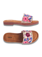 Load image into Gallery viewer, Flower 2 Handcrafted Floral Embroidered Flats