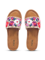 Load image into Gallery viewer, Flower 2 Handcrafted Floral Embroidered Flats