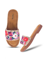 Load image into Gallery viewer, Flower 2 Handcrafted Floral Embroidered Flats