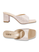 Load image into Gallery viewer, Heels 3 Textured Block Heels
