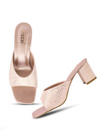 Load image into Gallery viewer, Heels 3 Textured Block Heels
