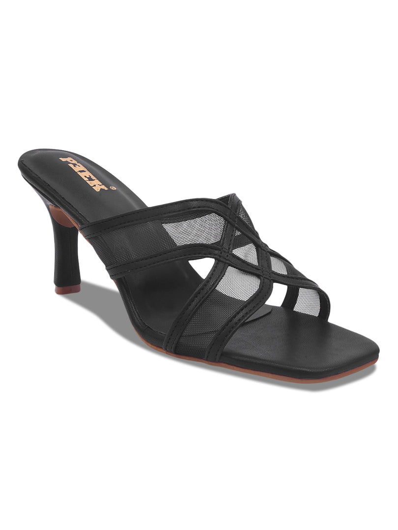 Heels-4 Criss-Cross Transparent Strap Heels