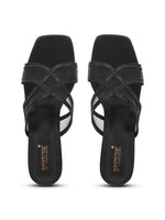 Load image into Gallery viewer, Heels-4 Criss-Cross Transparent Strap Heels