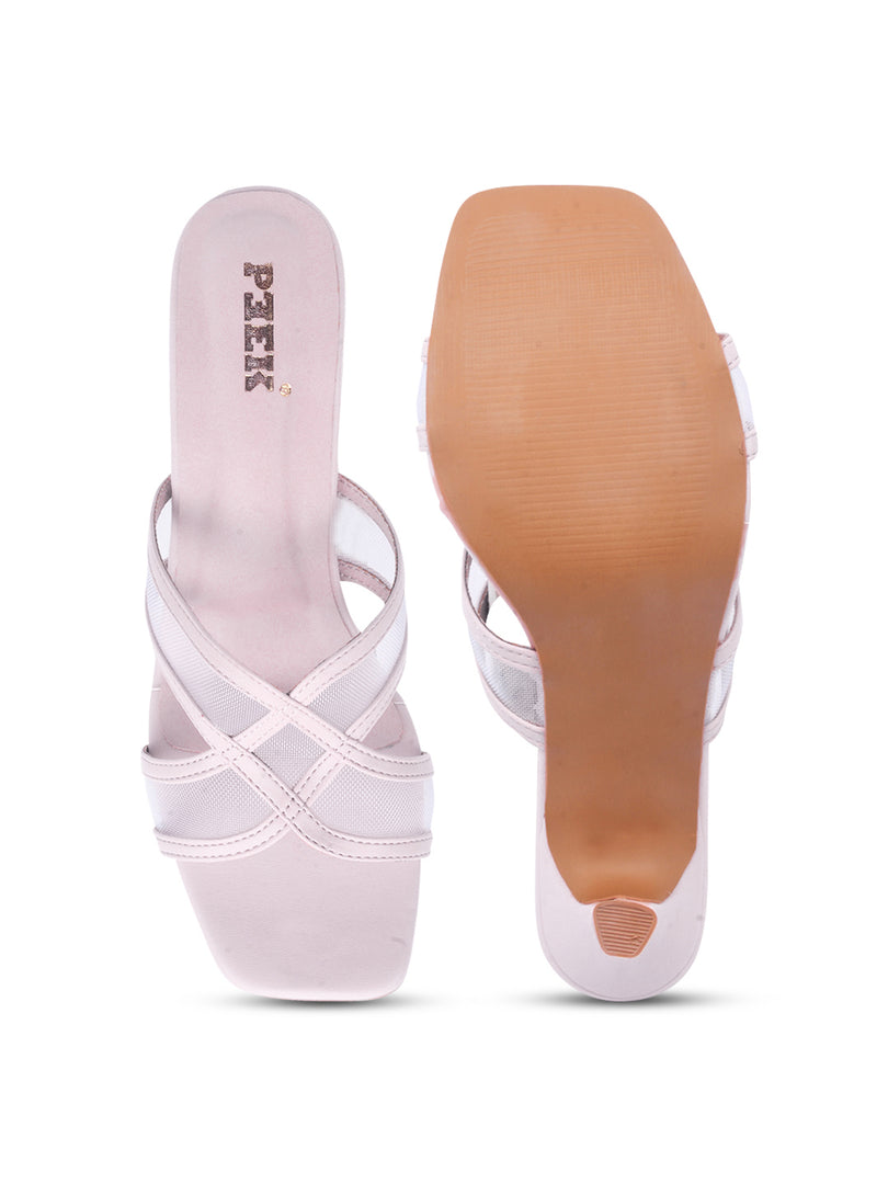 Heels-4 Criss-Cross Transparent Strap Heels