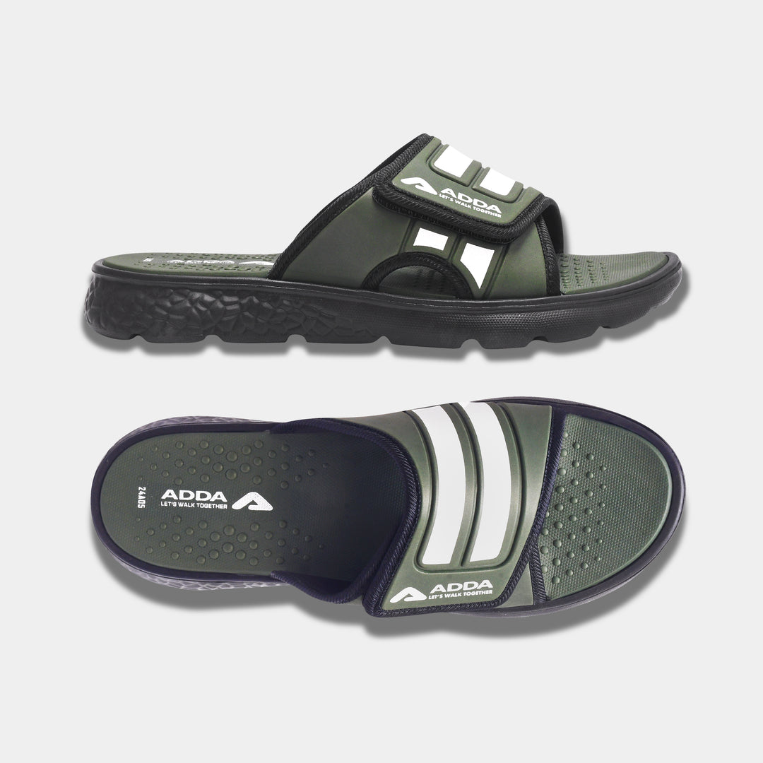ADDA I-CLOUD-04 Striped Slide For Men