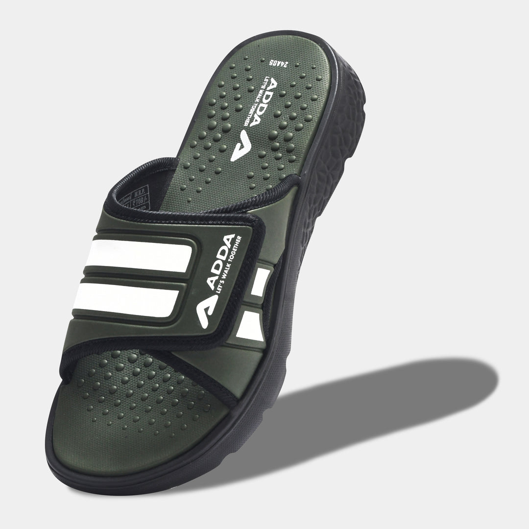 ADDA I-CLOUD-04 Striped Slide For Men
