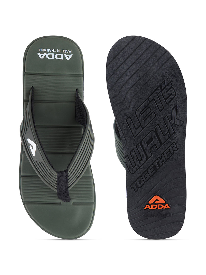 ADDA MATRIX Solid Thong Slipper For Men