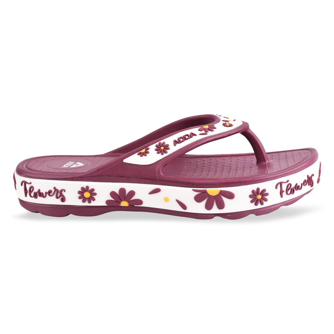 ADDA MYTIME-2 Floral Design Thong Slipper For Women