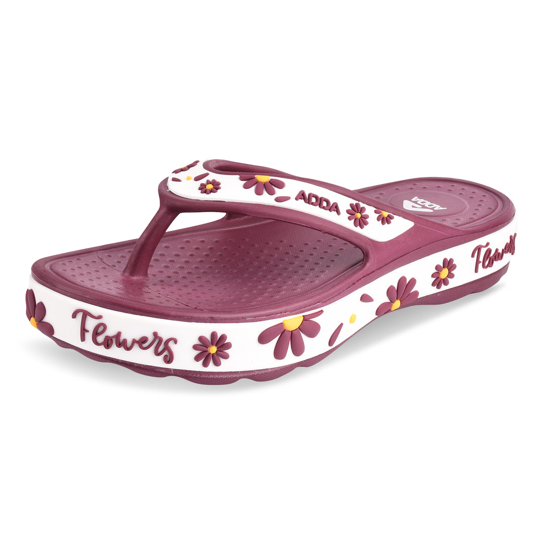 ADDA MYTIME-2 Floral Design Thong Slipper For Women