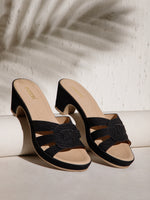 Load image into Gallery viewer, PEEK HEELS-10 Women Faux Leather Platform Heel