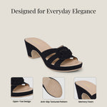 Load image into Gallery viewer, PEEK HEELS-10 Women Faux Leather Platform Heel