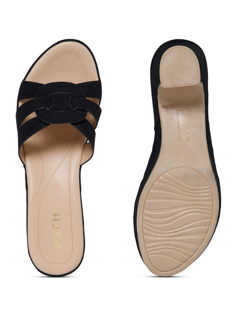 PEEK HEELS-10 Women Faux Leather Platform Heel