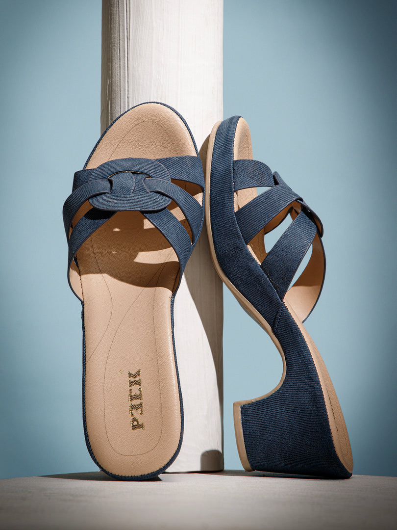 PEEK HEELS-10 Women Faux Leather Platform Heel