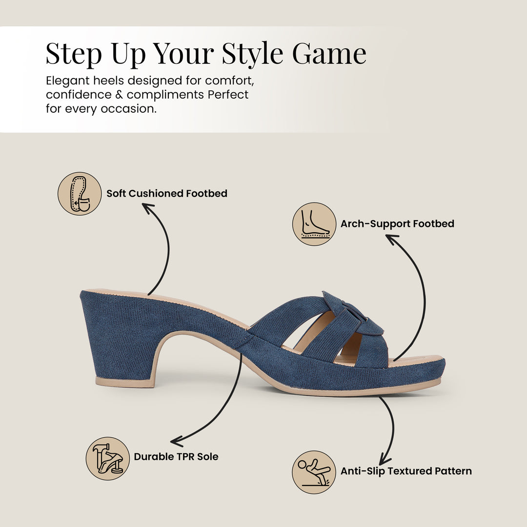 PEEK HEELS-10 Women Faux Leather Platform Heel