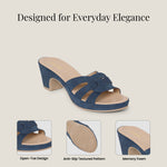 Load image into Gallery viewer, PEEK HEELS-10 Women Faux Leather Platform Heel