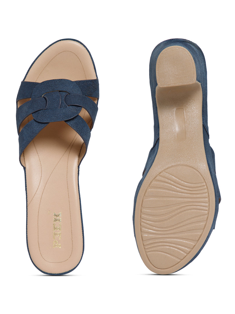 PEEK HEELS-10 Women Faux Leather Platform Heel