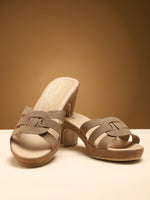 Load image into Gallery viewer, PEEK HEELS-10 Women Faux Leather Platform Heel