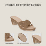 Load image into Gallery viewer, PEEK HEELS-10 Women Faux Leather Platform Heel
