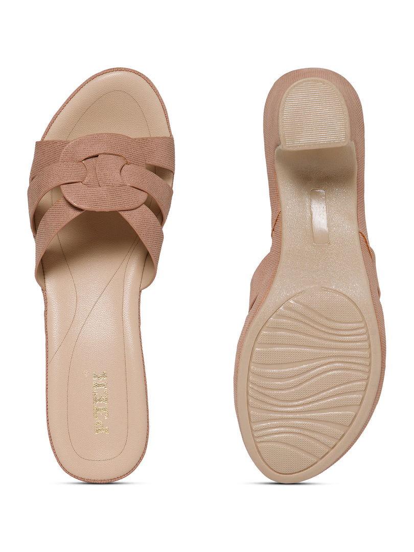 PEEK HEELS-10 Women Faux Leather Platform Heel