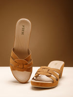 Load image into Gallery viewer, PEEK HEELS-10 Women Faux Leather Platform Heel