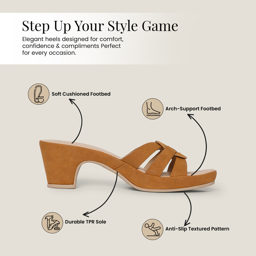 PEEK HEELS-10 Women Faux Leather Platform Heel