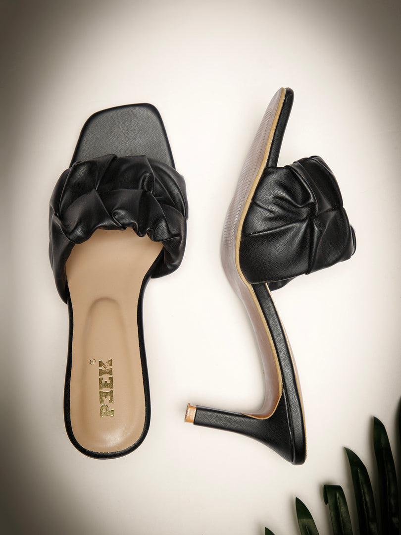 PEEK HEELS-8 Women Faux Leather Pointed Heel