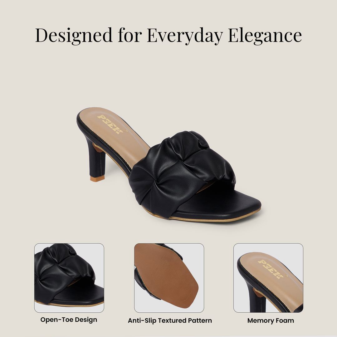 PEEK HEELS-8 Women Faux Leather Pointed Heel