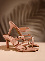 Load image into Gallery viewer, PEEK HEELS-9 Women Faux Leather Pointed Heel
