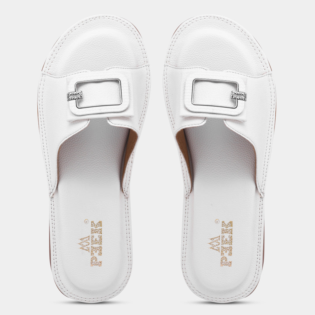 Showstopper Buckle Slip On Flats for