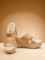 Load image into Gallery viewer, PEEK WEDGES-1 Women Faux Leather Wedges