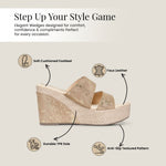 Load image into Gallery viewer, PEEK WEDGES-1 Women Faux Leather Wedges