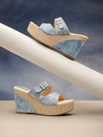 Load image into Gallery viewer, PEEK WEDGES-1 Women Faux Leather Wedges