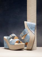 Load image into Gallery viewer, PEEK WEDGES-1 Women Faux Leather Wedges