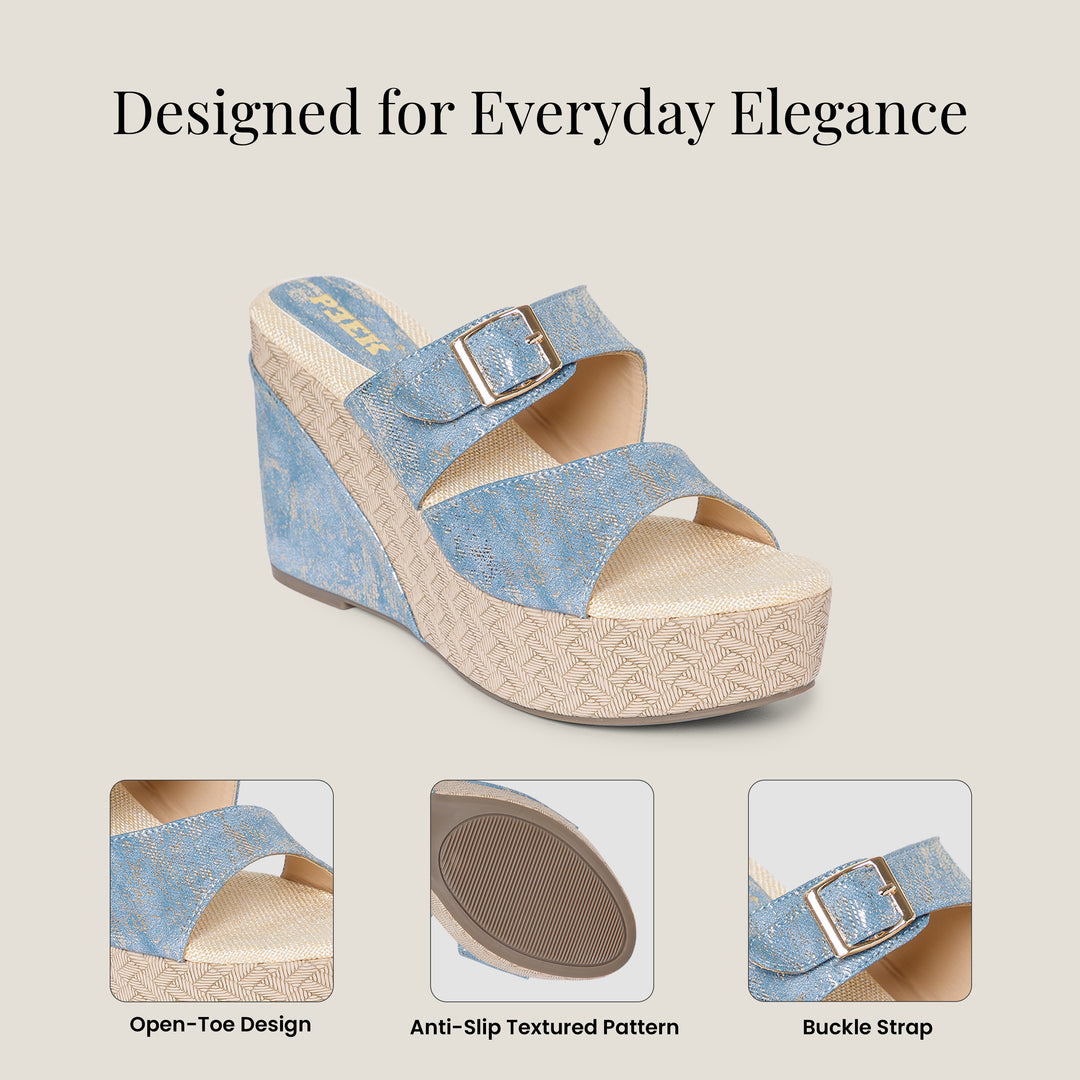PEEK WEDGES-1 Women Faux Leather Wedges
