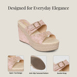 Load image into Gallery viewer, PEEK WEDGES-1 Women Faux Leather Wedges