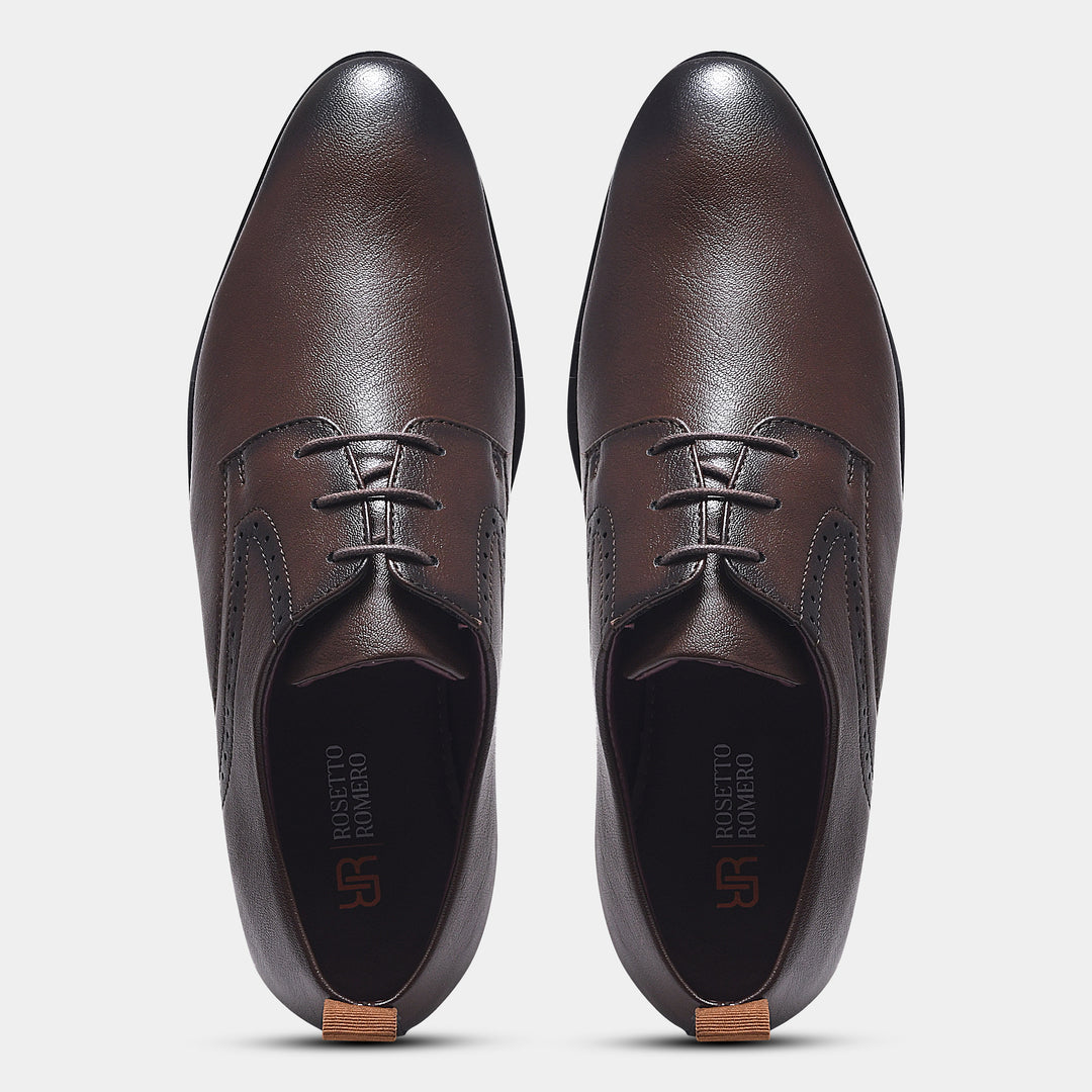 ROSETTO ROMERO ALEX Men Faux Leather Black Formal Lace-Ups Shoes