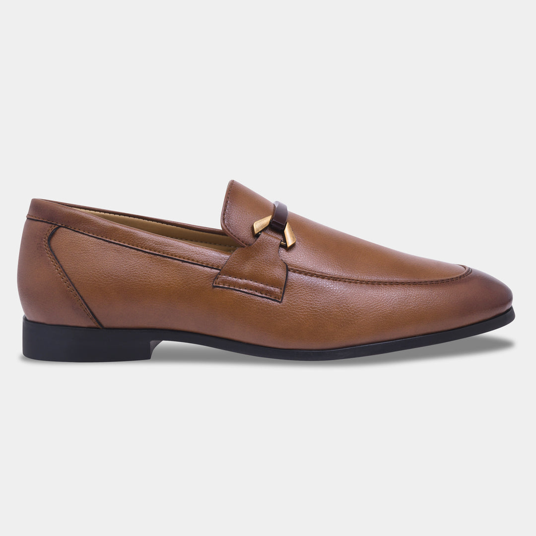 WAVEWALKER AMAZE Men Faux Leather Black Slip-On Loafers