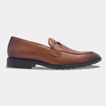 Load image into Gallery viewer, WAVEWALKER CROSS Men Faux Leather Black Slip-On Loafers