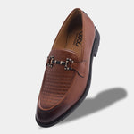 Load image into Gallery viewer, WAVEWALKER CROSS Men Faux Leather Black Slip-On Loafers