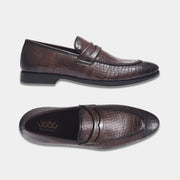 WAVEWALKER FLOW Men Faux Leather Black Slip-On Loafers